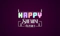 Trendy Text Styles for Happy Shemini Atzeret design Royalty Free Stock Photo