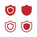 Shield vector icons set. Protection sign. Security symbol. Protection icon. resources graphic background element design. Royalty Free Stock Photo