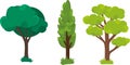 Design of three trees vector illustration Royalty Free Stock Photo