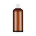 Amber Cosmetic Bottle Mock Up Isolated On White Background