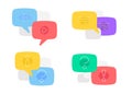 Speech bubbles and messages. Flat illustration. Vector file. Royalty Free Stock Photo