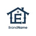 Modern Initial E Home Plumbing Logo Royalty Free Stock Photo