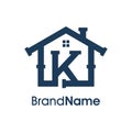 Modern Initial K Home Plumbing Logo Royalty Free Stock Photo