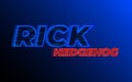 Rick hedgehog name neon effect