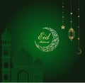 eid mubarak greeting design, luxurious eid mubarak background vector. Eid Card design