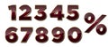 Luxury numbers set. Golden and red numbers collection. Royalty Free Stock Photo