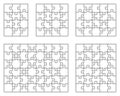 white puzzles, separate pieces Royalty Free Stock Photo
