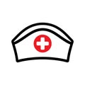 Nurse cap vector icon illustration. Royalty Free Stock Photo
