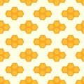 Honeycomb geometric hive hexagonal honeycombs on white background. Grid seamless pattern. Royalty Free Stock Photo
