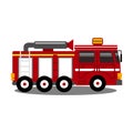 cute fire engine illustration. Public transportation design elements for fast assistance. Royalty Free Stock Photo
