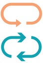 repeat arrow icon, roundabout symbol, arrow icon for using technology devices Royalty Free Stock Photo