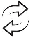 repeat arrow icon, roundabout symbol, arrow icon for using technology devices Royalty Free Stock Photo