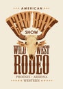 Vector poster for a Cowboy Rodeo show Royalty Free Stock Photo