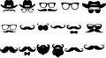 Beard Vector Art Collection, Diverse and Stylish Facial Hair Designs Royalty Free Stock Photo