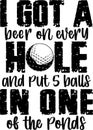 I got a hole in one, golf team, golf club, golf ball, golf player Royalty Free Stock Photo