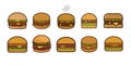 Collection of Burgers and sandwiches Logo Royalty Free Stock Photo