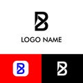 Awesome letter B logo. suitable for app, business card, identity. etc Royalty Free Stock Photo