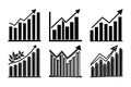 Stock Economy Graph of Illustration Set Vector Royalty Free Stock Photo