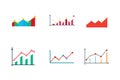 Macro Investment Economy Graph of Vector Illustration Set Royalty Free Stock Photo