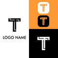 Amazing monogram logo with letter T concept Royalty Free Stock Photo