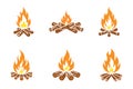 Campfire vector illustration eps 10 Royalty Free Stock Photo