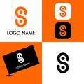 initial S logo for business card or business signs Royalty Free Stock Photo