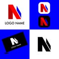 Creative N logo template for clothing brands or other Royalty Free Stock Photo
