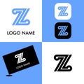 Amazing graphic logo with letter Z concept Royalty Free Stock Photo