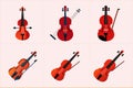 Print High-Quality Vector Violin Illustrations Royalty Free Stock Photo