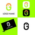 Simple MG vector logo design Royalty Free Stock Photo