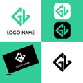 Perfect vector logo design template for community or profil media Royalty Free Stock Photo