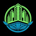 green building logo template vector Royalty Free Stock Photo