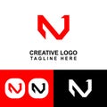 N logo graphic for trademark Royalty Free Stock Photo