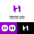 Creative graphic logo with the letter H concept Royalty Free Stock Photo
