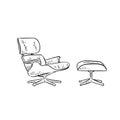 Eames Chair illustration Royalty Free Stock Photo
