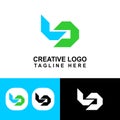 Modern LD logo graphics for industry Royalty Free Stock Photo