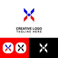 Awesome X logo design template Royalty Free Stock Photo