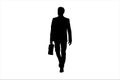 A man walking silhouette illustration vector Royalty Free Stock Photo