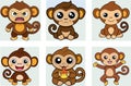 Understanding the Variety of Monkey Expressions Royalty Free Stock Photo