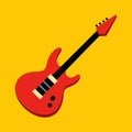 Electric guitar vector art illustration Royalty Free Stock Photo