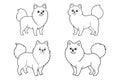 Set of cute Dog vector illustrations Royalty Free Stock Photo