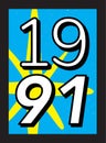 Year 1991 poster design Royalty Free Stock Photo