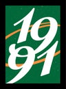 Year 1991 poster design Royalty Free Stock Photo