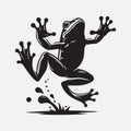 The Ultimate Frog Jumping Silhouette Collection: Captivating Nature's Leap Royalty Free Stock Photo