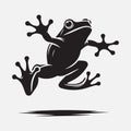 The Ultimate Frog Jumping Silhouette Collection: Captivating Nature's Leap Royalty Free Stock Photo