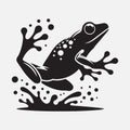 The Ultimate Frog Jumping Silhouette Collection: Captivating Nature's Leap Royalty Free Stock Photo