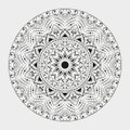 Black and white mandala design abstract mandala floral ornament paint design Royalty Free Stock Photo