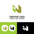 Creative graphic N logo for brand sign. etc. Royalty Free Stock Photo