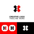 Nice logo template with letter X concept. Royalty Free Stock Photo