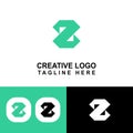 Z logo with simple colors. Royalty Free Stock Photo
